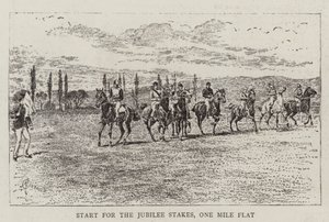 Start til Jubilee Stakes, One Mile Flat af Alfred Chantrey Corbould